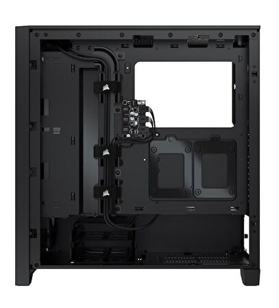 CORSAIR CORSAIR CC-9011204-WW ICUE 4000X RGB TEMPERLI CAM YAN PANEL MID TOWER BILGISAYAR KASASI SIYAH