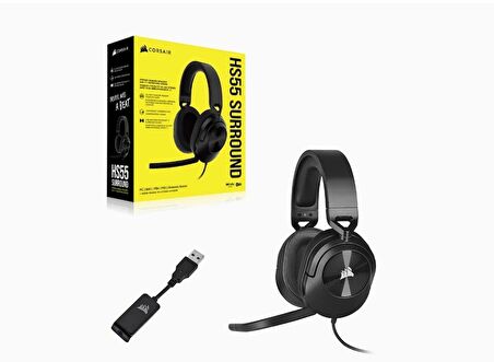 Corsair HS55 Surround Kablolu Mikrofonlu Kulak Üstü Oyuncu Kulaklığı-CA-9011265-EU