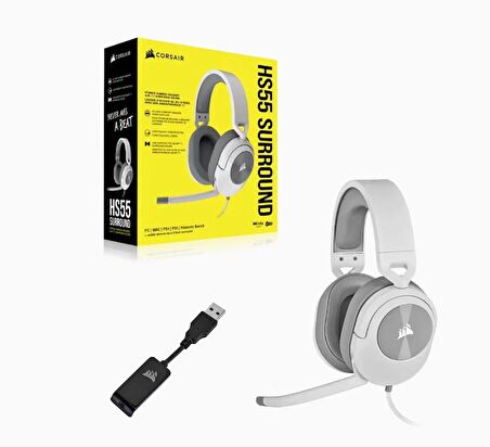 Corsair HS55 Surround Kablolu Mikrofonlu Kulak Üstü Oyuncu Kulaklığı-CA-9011266-EU