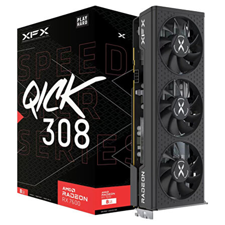 XFX Speedster QICK Radeon RX 7600 RX-76PQICKBY 8GB GDDR6 128 Bit Ekran Kartı