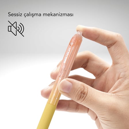 WRITECH W-0163 SOFT GRIP NEBULA JEL KALEM PEMBE/SARI - 12'Lİ KUTU
