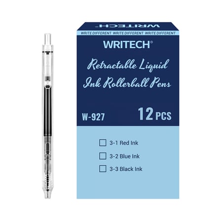 WRITECH W-927 LIQUID ROLLER 0,5MM KALEM SİYAH - 12'Lİ KUTU