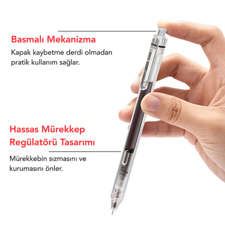 WRITECH W-927 LIQUID ROLLER 0,5MM KALEM SİYAH - 12'Lİ KUTU