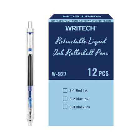 WRITECH W-927 LIQUID ROLLER 0,5MM KALEM MAVİ - 12'Lİ KUTU