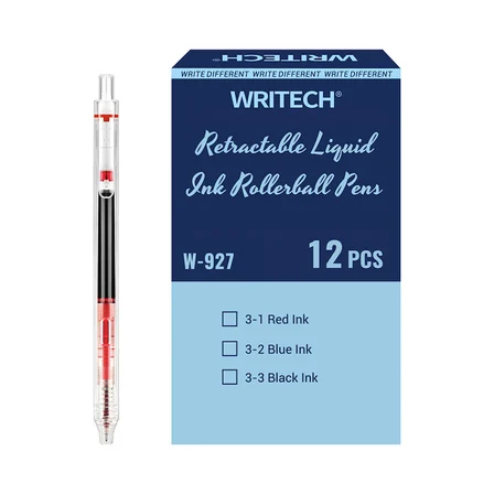 WRITECH W-927 LIQUID ROLLER 0,5MM KALEM KIRMIZI - 12'Lİ KUTU