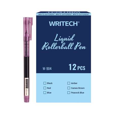 WRITECH W-904 LIQUID ROLLER 0,5MM KALEM DUMANLI GÜL - 12'Lİ KUTU