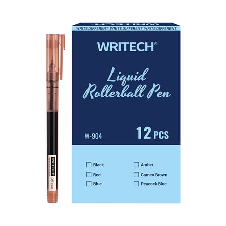 WRITECH W-904 LIQUID ROLLER 0,5MM KALEM AÇIK KAHVE - 12'Lİ KUTU