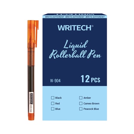 WRITECH W-904 LIQUID ROLLER 0,5MM KALEM AMBER - 12'Lİ KUTU