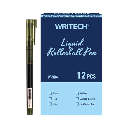 WRITECH W-904 LIQUID ROLLER 0,5MM KALEM ZEYTİN YEŞİLİ - 12'Lİ KUTU