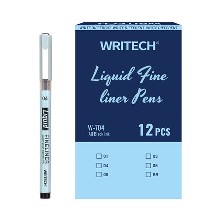WRITECH W-704 LIQUID FINELINER 0,4MM KALEM - 12'Lİ KUTU