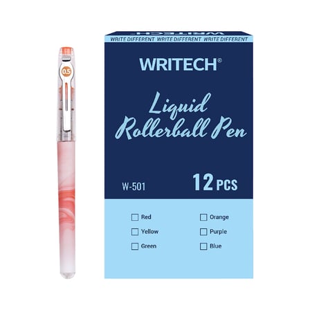 WRITECH W-501 LIQUID ROLLER 0,5MM KALEM TURUNCU - 12'Lİ KUTU