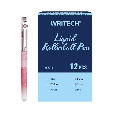 WRITECH W-501 LIQUID ROLLER 0,5MM KALEM KIRMIZI - 12'Lİ KUTU