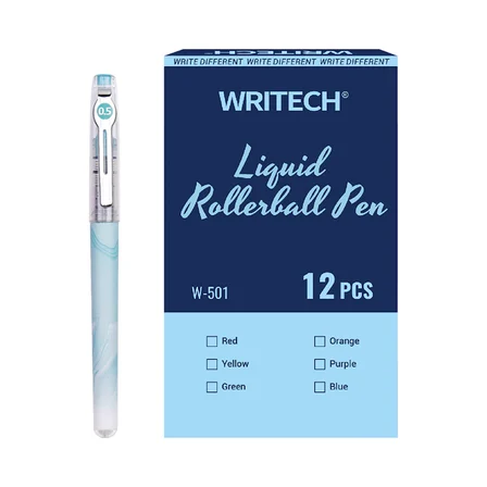 WRITECH W-501 LIQUID ROLLER 0,5MM KALEM TURKUAZ - 12'Lİ KUTU