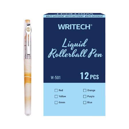 WRITECH W-501 LIQUID ROLLER 0,5MM KALEM AMBER - 12'Lİ KUTU
