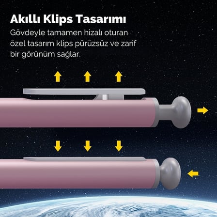 WRITECH W-5156 SPACE UP METAL 0,7MM BEYAZ GÖVDE VERSATİL KALEM - 6'LI KUTU