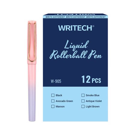 WRITECH W-905 LIQUID ROLLER 0,5MM KALEM PEMBE - 12'Lİ KUTU