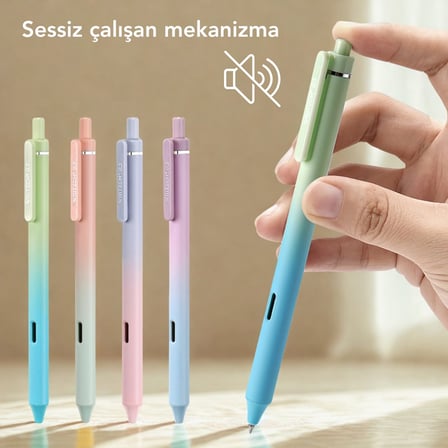 WRITECH W-0171 AURORA 0,5MM MAVİ JEL KALEM - 4'LÜ SET