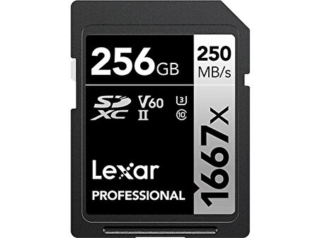 LEXAR 256GB Professional 1667x SDXC™ UHS-II cards C10 V60 U3 Hafıza Kartı