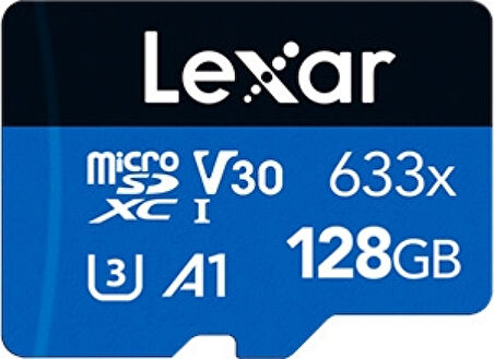 Lexar LSDMI128BB633A 128 GB 633X 100/45Mb/s SDXC C10 A1 V30 U3 microSD Kart