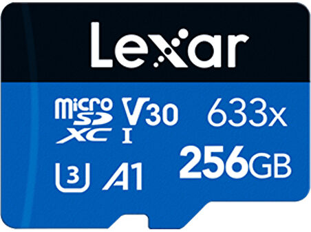 LEXAR High-Performance 256GB 100MB/s Okuma 45MB/s Yazma MicroSD Kart