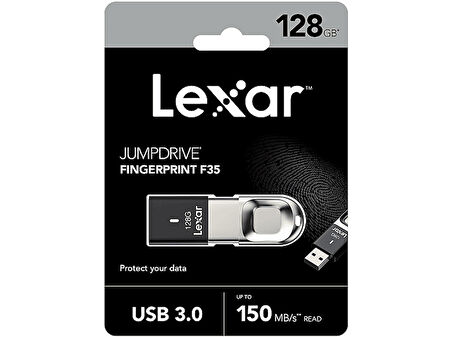 LEXAR Fingerprint F35 Pro 128 GB USB Bellek Siyah