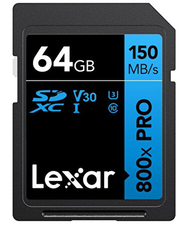 Lexar LSD0800P064G-BNNNG 64 GB SDXC 160Mb/s C10 V30 U3 SD Kart
