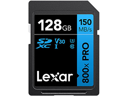 LEXAR 128GB LSD0800P128G-BNNNG SD Professional 800X Pro SDXC UHS-I Kart Up To 150MB/S Okuma Hafıza Kartı