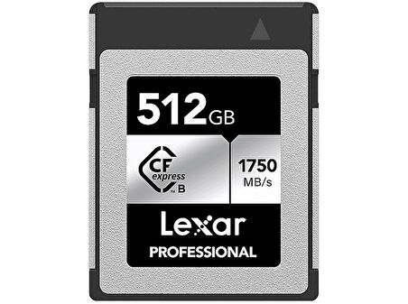 LEXAR 512GB LCXEXSL512G-Rneng CF-Exp Professional Cfexpress Type B Kart Silver Serie Up To 1750MB/S Okuma 1300 MB/s Yazma Hafıza Kartı