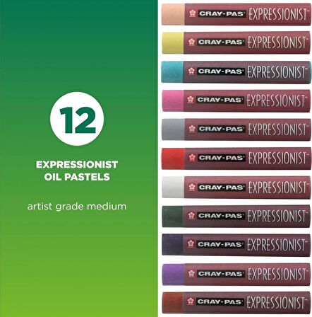 Sakura Expressionist 12'li Yağlı Pastel Boya Set / BXLP12