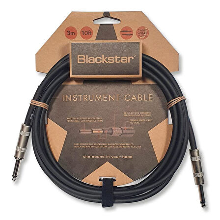 Blackstar Enstrüman Kablosu (3 m) Standard Str-Str BS-CABLE-STD-3M-SS