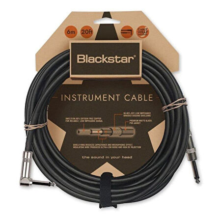 Blackstar Enstrüman Kablosu (6 m) Açılı Standard Str-Ang BS-CABLE-STD-6M-SA