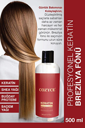 Cozyce Brezilya Fönü Keratini Saç Düzleştirici Keratin Bakımı