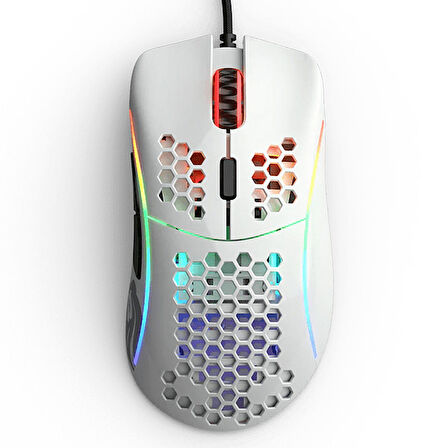 Glorious Model D GLRGD-GWHITE 12000 DPI 6 Tuş RGB Optik Parlak Beyaz Kablolu Gaming (Oyuncu) Mouse