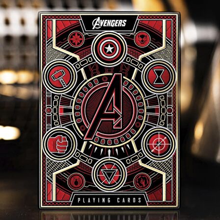Theory11 Marvel Avengers Red Infinity Saga Oyun Kağıdı Kartı Kartları Destesi Koleksiyonluk Kirmizi