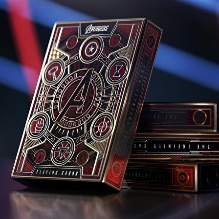 Theory11 Marvel Avengers Red Infinity Saga Oyun Kağıdı Kartı Kartları Destesi Koleksiyonluk Kirmizi