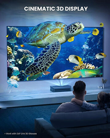 AWOL VISION LTV-3000 Pro 2000 ISO Lümen 4K 3D Dolby Atmos Android 3GB/128GB Ultra Short Throw Triple Lazer Projeksiyon
