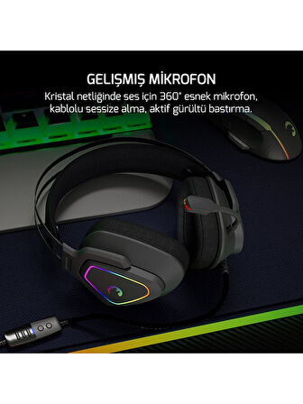 Gamepower Kyruse Pro 7.1 Surround Hi-Fi Rgb Gaming Titreşimli Kulaklık OUTLET