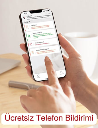 Değiştirilebilir Pilli Akıllı Duman Dedektörü Yangın Alarmı, Wi-Fi Duman Dedektörü, Gerçek Zamanlı Uygulama Bildirimleri, XS01-WX, 1'li Paket