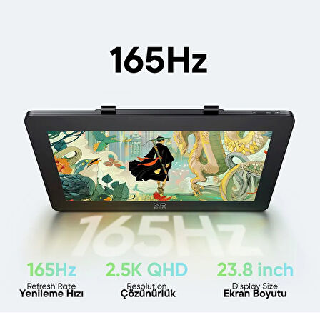 XP-Pen Artist 24 Pro Gen 2 Grafik Ekran Tablet 165Hz Lamine Ekran 16k Basınç Dual X3 Styli