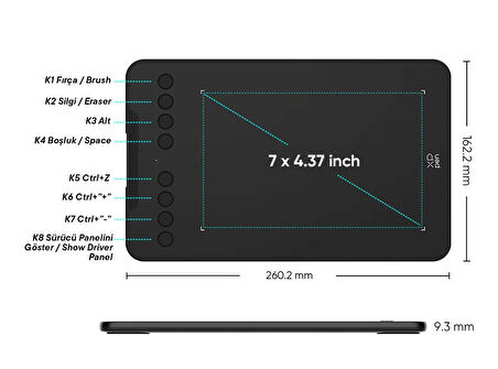 XP-Pen Deco Mini7 V2 Grafik Tablet 16K Android Windows iOS