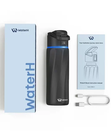 WaterH Boost Akıllı Termos | Hidrasyon Takibi Yapan, Yalıtımlı 710 ml / 24 oz Akıllı Şişe