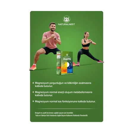 Naturalnest Day & Night Magnezyum Vitamin ve Mineral Takviyesi 60 Tablet