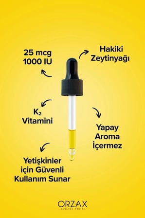 Orzax Ocean Vitamin D3K2 Damla 20 ml 2'li Avantaj Paket Yeni Ambalaj