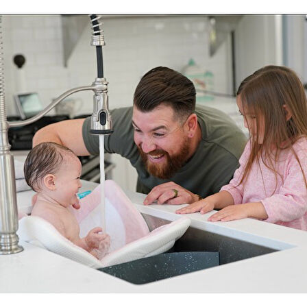 Blooming Bath Lotus Bebek Banyo Matı Pembe/Beyaz/Gri