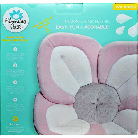 Blooming Bath Lotus Bebek Banyo Matı Pembe/Beyaz/Gri