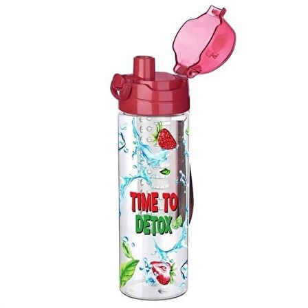 Bst® Tutma Saplı Kilitli Kendiliğinden Süzgeçli Kolay Taşınabilir Detoks Sporcu Diyet Matarası