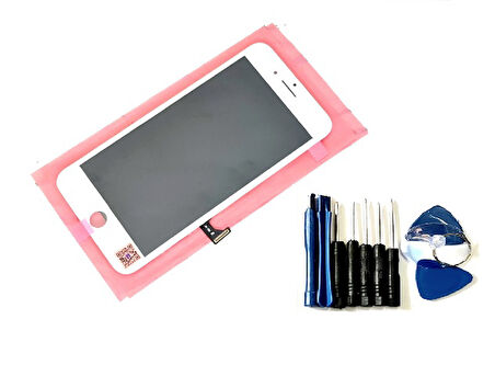 Tkgz İPhone 8 PLUS Lcd Ekran dokunmatik (LW Tamir SETİ) BEYAZ