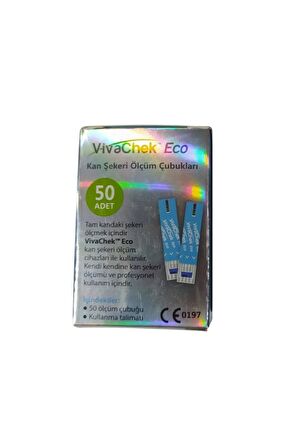 1 Kutu Vivachek Eko Kan Şekeri Test Çubuğu (50 Adet Strip)