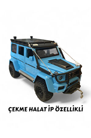 Çek Bırak Işıklı Ve Sesli Off Road Jeep 23 cm Çekme Halat İpli Metal Kasa Açılabilir Kapılar