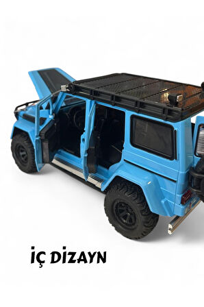 Çek Bırak Işıklı Ve Sesli Off Road Jeep 23 cm Çekme Halat İpli Metal Kasa Açılabilir Kapılar